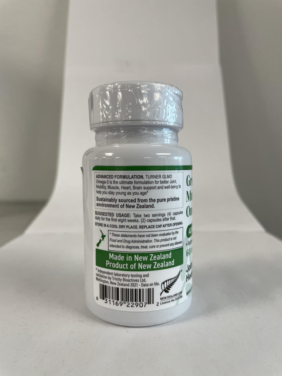 Emballage de TURNER huile de moules vertes Omega-3