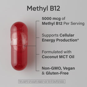 Emballage de Vitamine B12 Methylcobalamine 5000mcg Sports Research