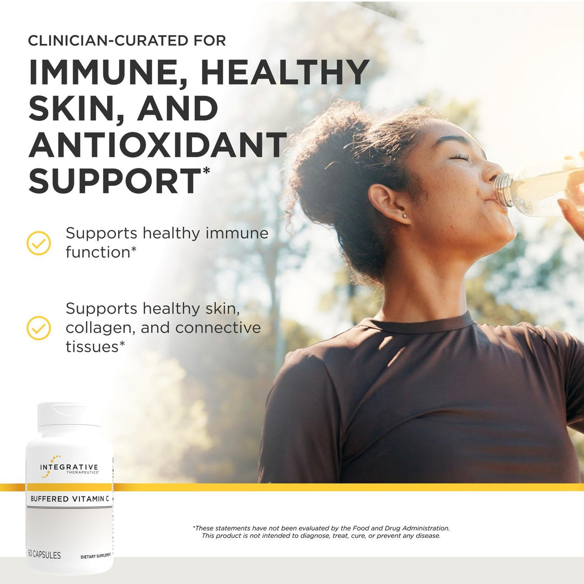 Emballage de vitamine C tamponnée 1 000 mg - 60 gélules