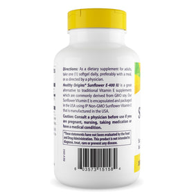 Emballage de Vitamine E Tournesol Healthy Origins 400 IU