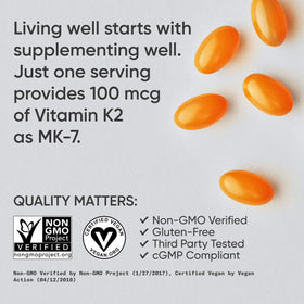 Emballage de Vitamine K2 MK-7 Sports Research vue de côté