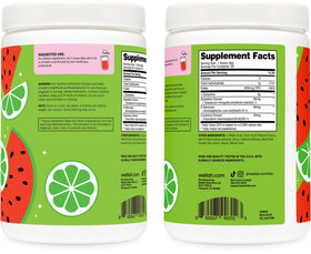 Emballage de Wellah L-Glutamine Poudre avec informations nutritionnelles