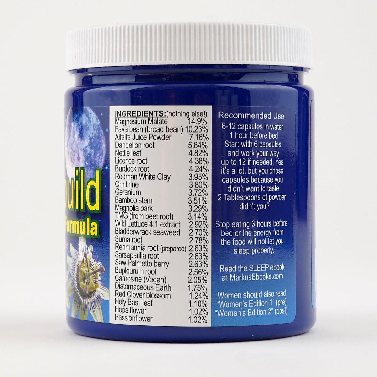 Emballage de Wild Force Night Rebuild Capsules 322g
