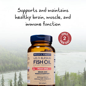 Emballage de Wiley's Finest Huile de Poisson Peak DHA