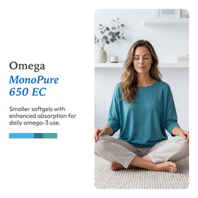 Emballage de XYMOGEN Omega MonoPure 650 EC sur une table