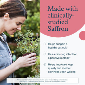 Emballage de Youtheory Saffron avec capsules à côté