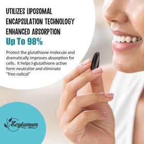 Emballage de Zeylamum Glutathion Liposomal 2400 MG, vue latérale