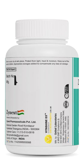 Emballage de Zynano D3 K2 avec informations nutritionnelles