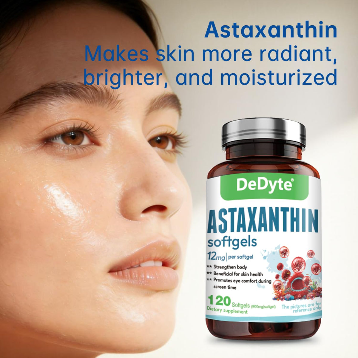 Emballage DeDyte Astaxanthine 12mg avec informations sur le produit