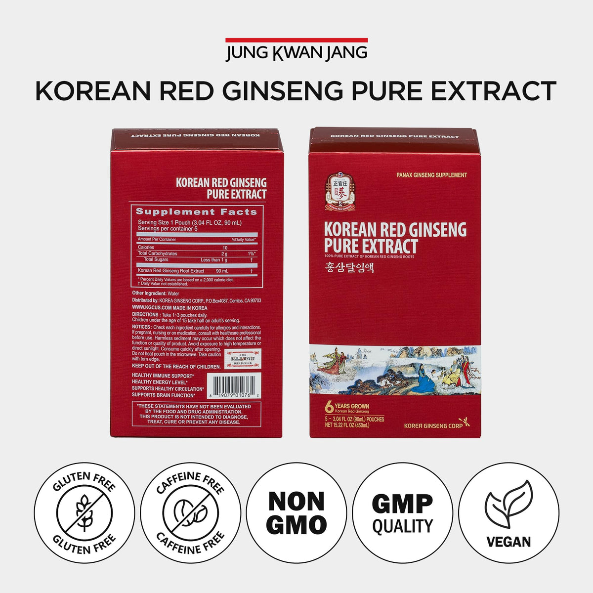 Emballage des 30 sachets de ginseng coréen JUNG KWAN JANG