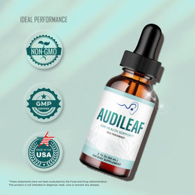 Emballage des Audileaf Drops avec dimensions visibles