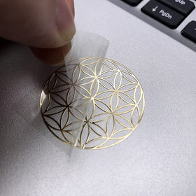 Emballage des autocollants métalliques Fleur de Vie Orgonite de METAL ARTEM