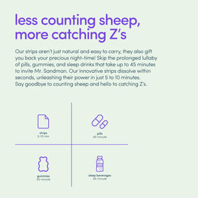 Emballage des bandes de sommeil ZENERGY avec informations nutritionnelles