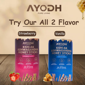 Emballage des bâtonnets de miel Ashwagandha d'AYODH