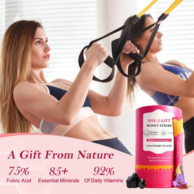 Emballage des bâtonnets de miel Shilajit GlossLuxe