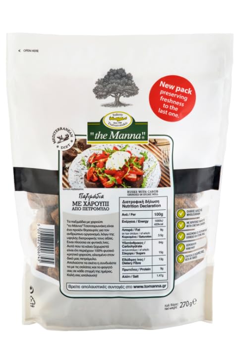 Emballage des biscottes de caroube de the Manna