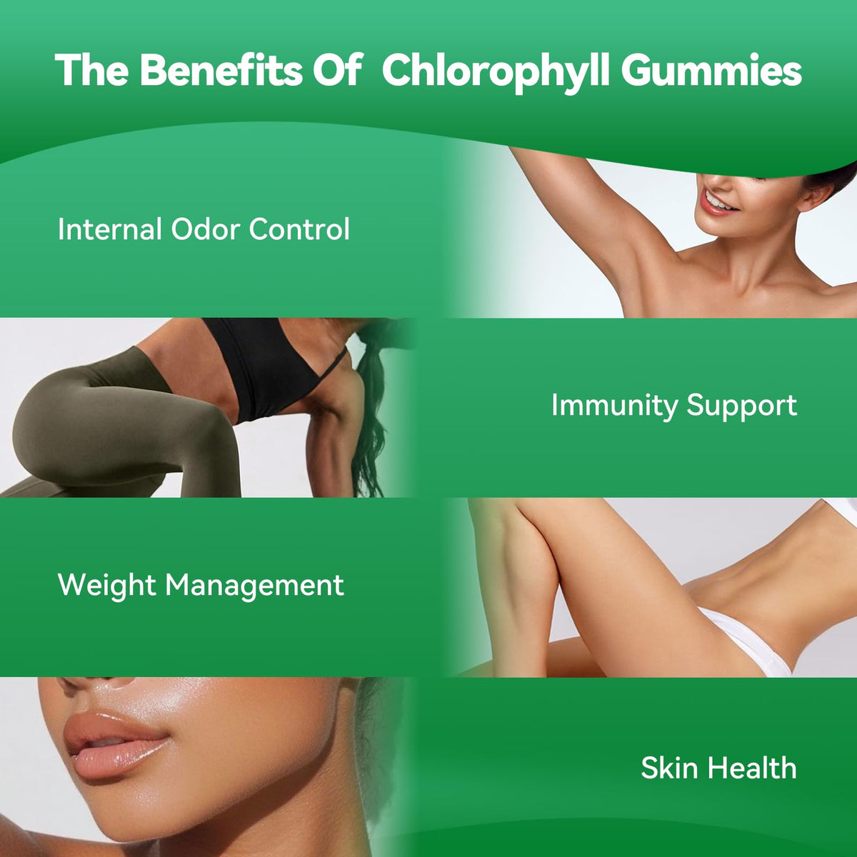 Emballage des bonbons à la chlorophylle Babivek 60 gummies