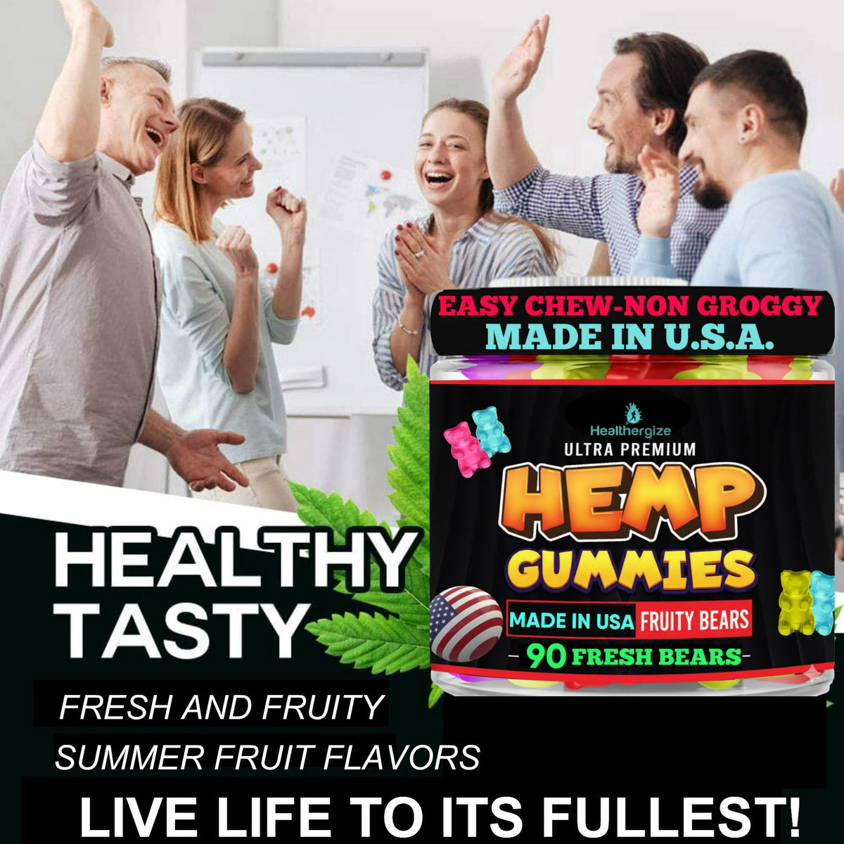 Emballage des bonbons au chanvre Healthergize