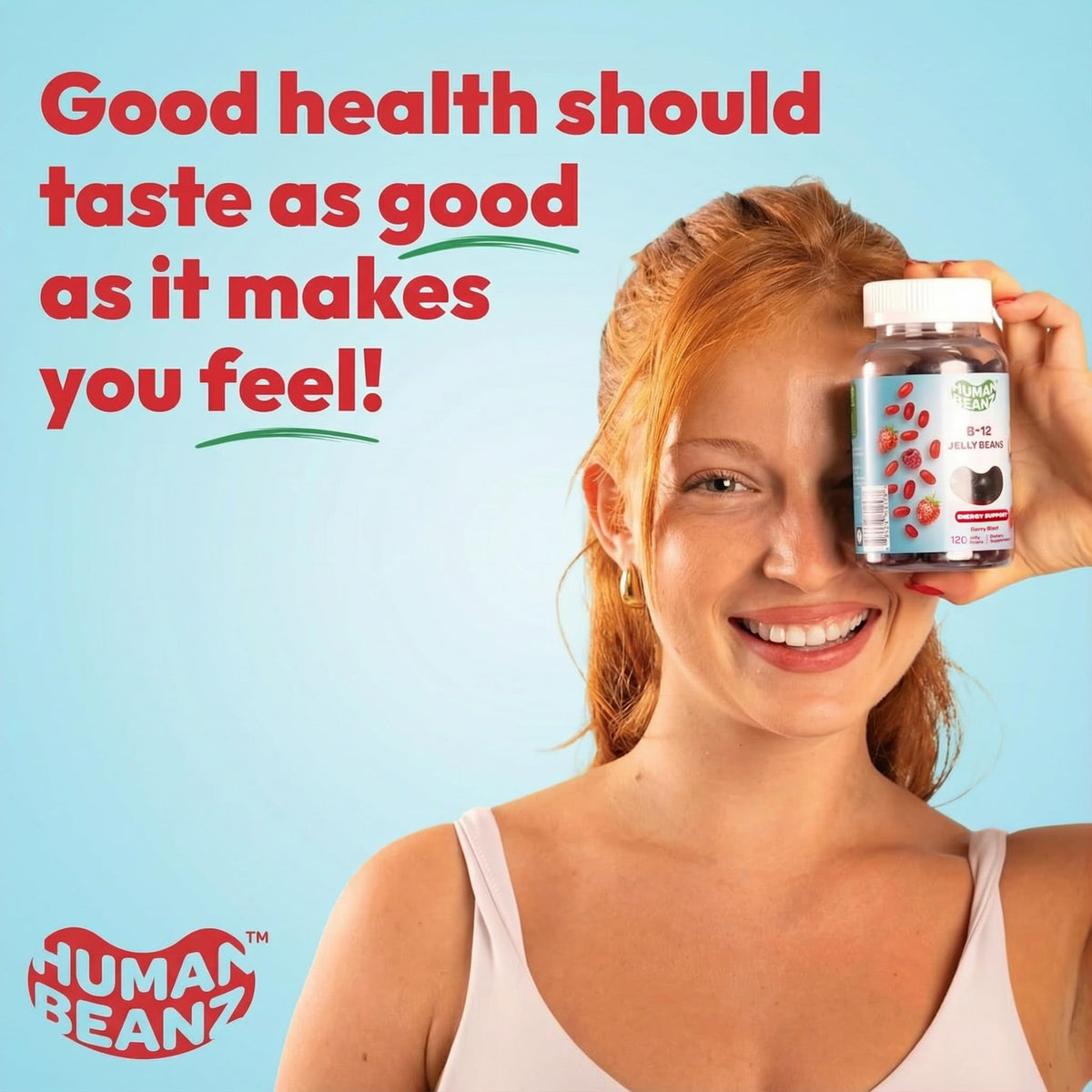 Emballage des bonbons gélifiés B12 Human Beanz