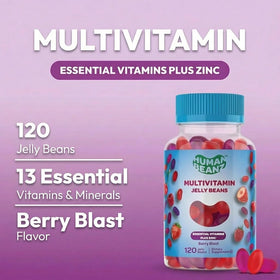 Emballage des bonbons gélifiés multivitamines Human Beanz, dimensions 11,7 x 5,8 x 5,8 cm