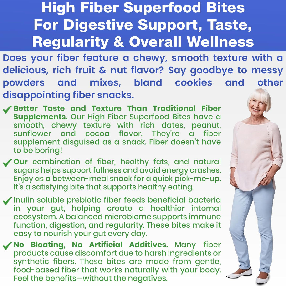 Emballage des Bouchées Riche en Fibres, informations nutritionnelles