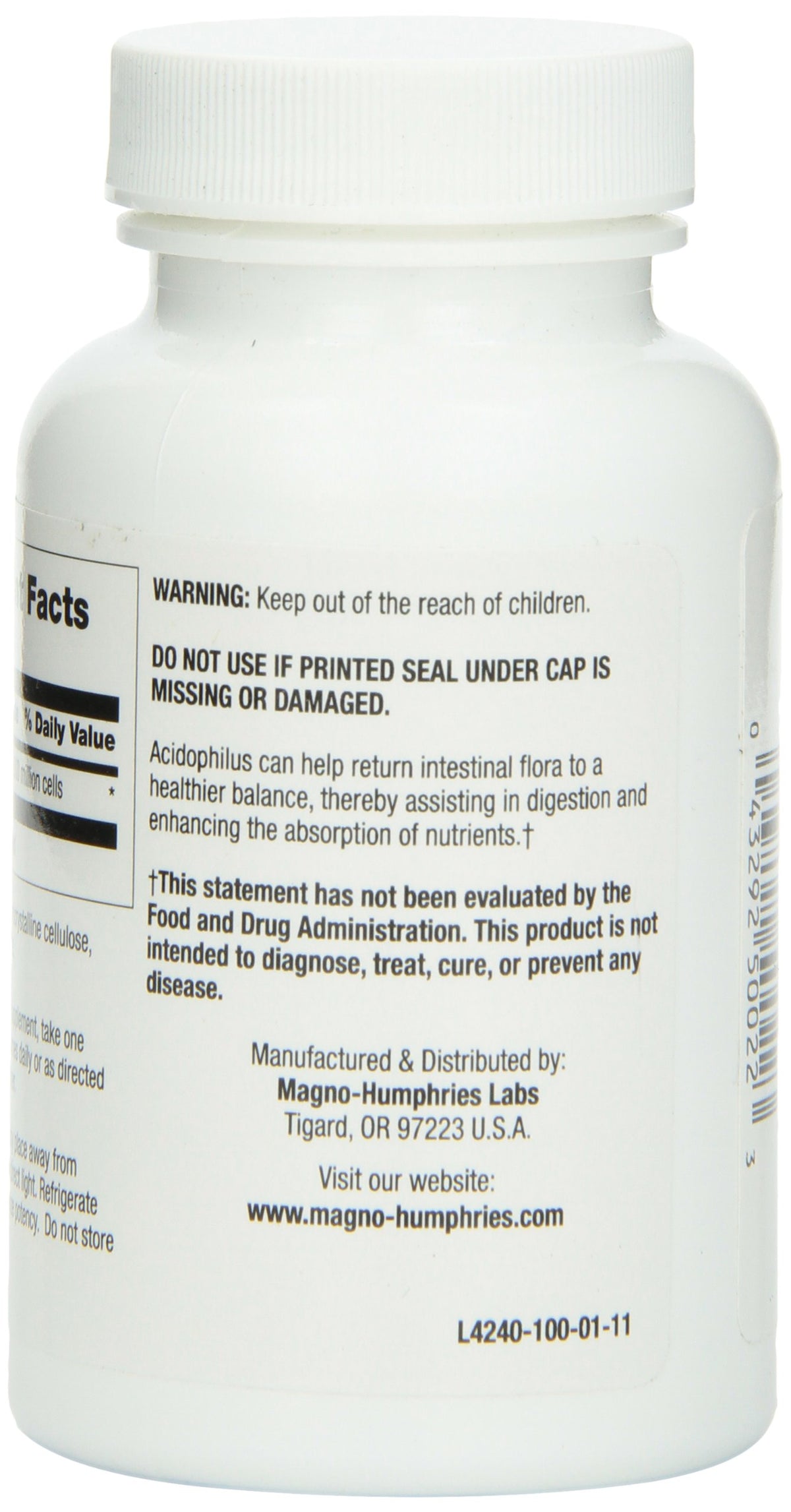Emballage des capsules Acidophilus NYX PROFESSIONAL MAKEUP