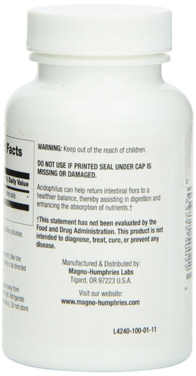 Emballage des capsules Acidophilus NYX PROFESSIONAL MAKEUP