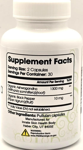 Emballage des capsules Ashwagandha Innate Skin