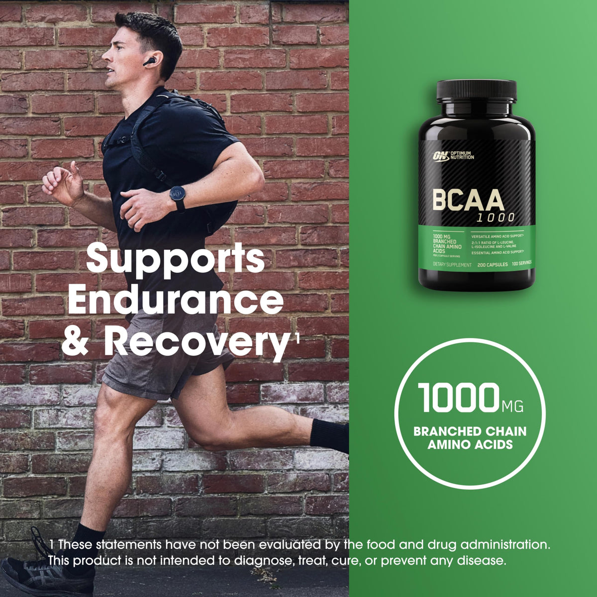 Emballage des capsules BCAA Optimum Nutrition