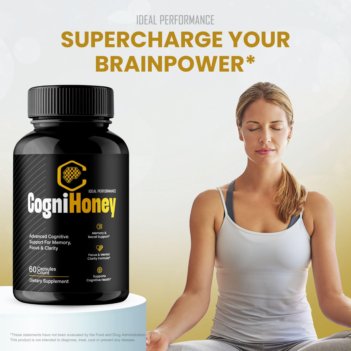 Emballage des capsules CogniHoney d'IDEAL PERFORMANCE