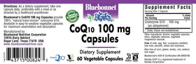 Emballage des capsules CoQ-10 BlueBonnet 100 mg, 60 unités