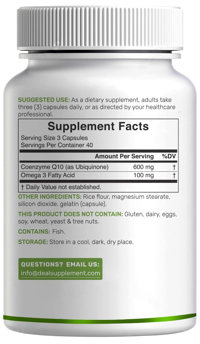 Emballage des capsules CoQ10 600mg avec Omega 3 100mg