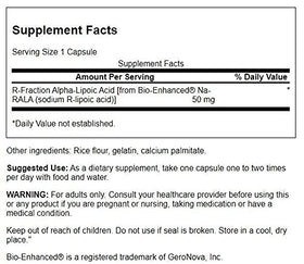 Emballage des capsules d'acide alpha lipoïque Swanson
