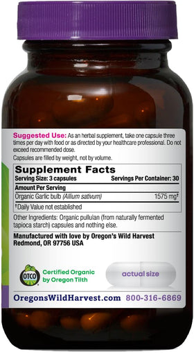 Emballage des Capsules d'Ail Biologiques Oregon's Wild Harvest