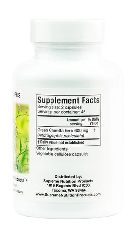 Emballage des capsules d'Andrographis de Nutrition