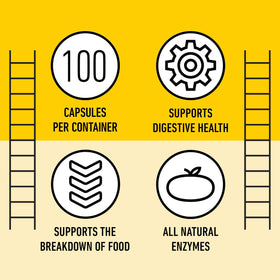 Emballage des capsules d'enzymes daily sur un fond blanc