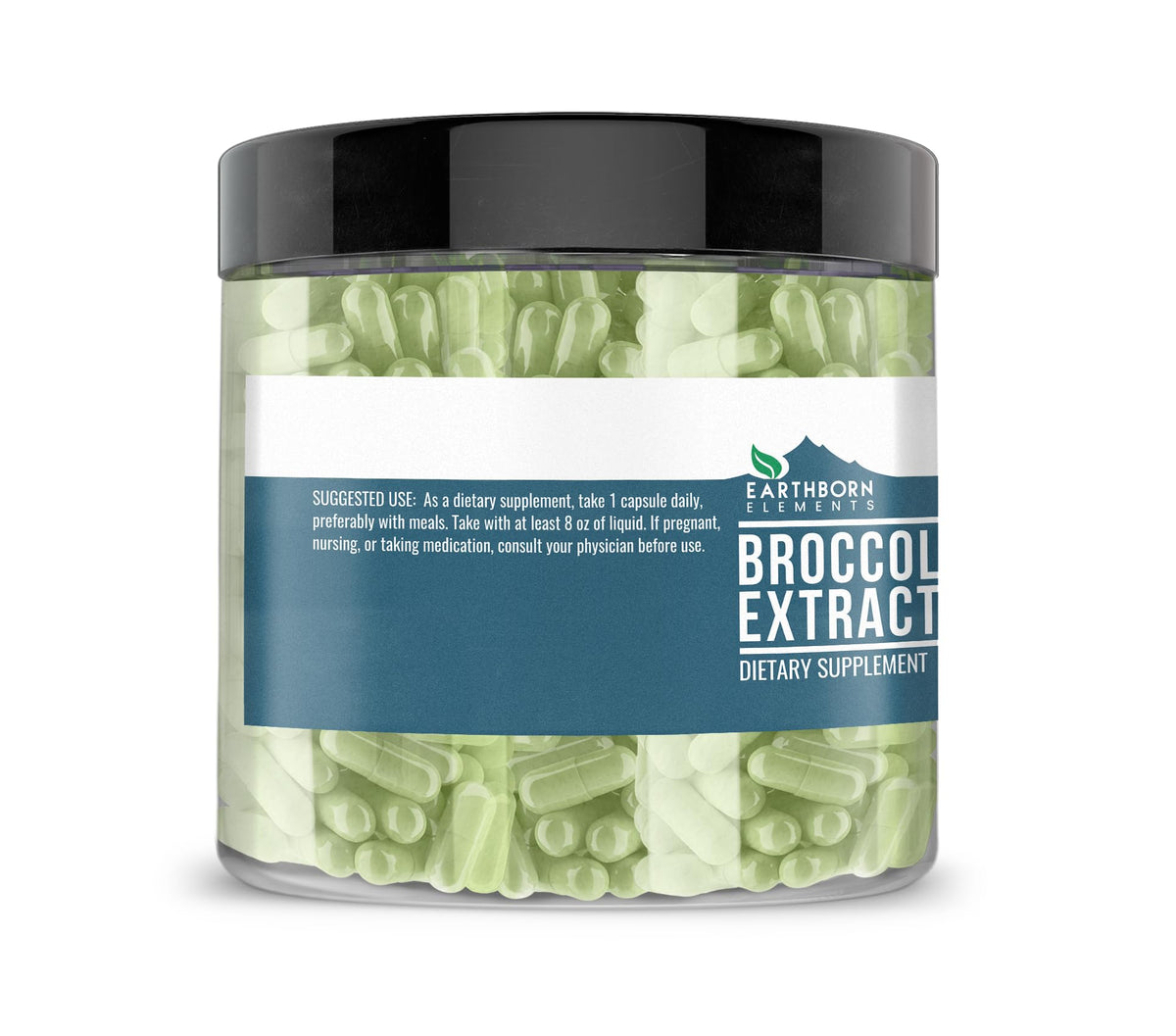 Emballage des capsules d'extrait de brocoli Earthborn Elements