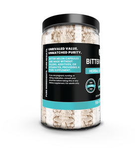 Emballage des capsules d'extrait de melon amer, vue latérale
