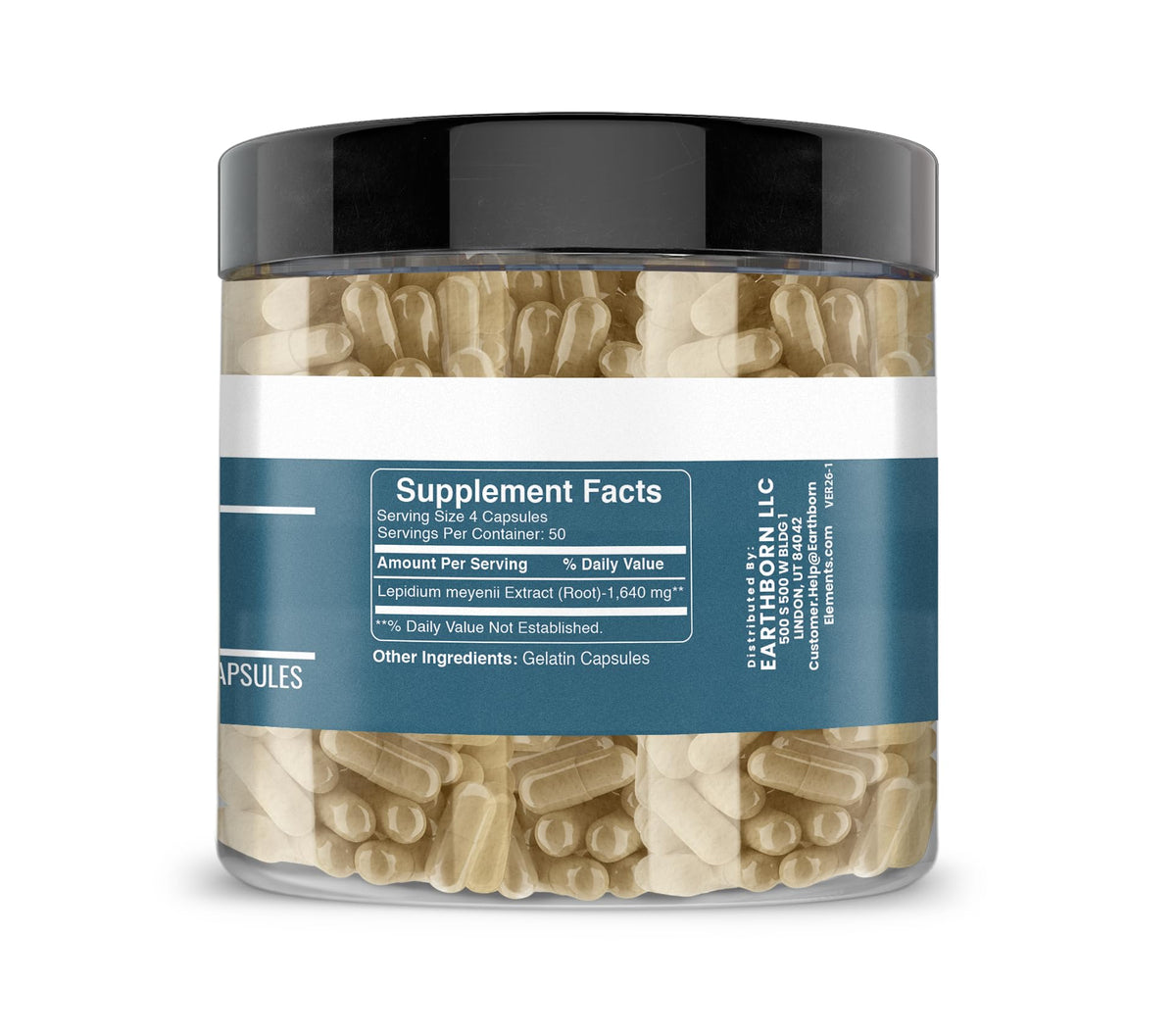Emballage des capsules d'extrait de racine de maca, détails sur le produit