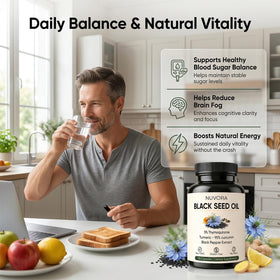 Emballage des capsules d'huile de graine noire éthiopienne PURELYNUTRIENT