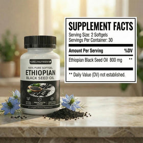 Emballage des capsules d'huile de graines noires PURELYNUTRIENT