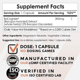 Emballage des capsules de Bacopa Monnieri Nootropics Depot