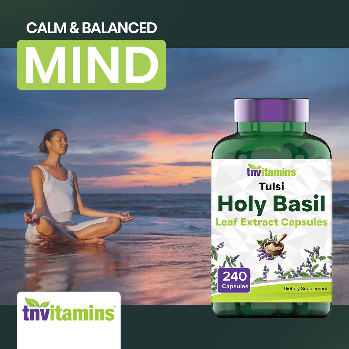 Emballage des capsules de Basilic Sacré tnvitamins