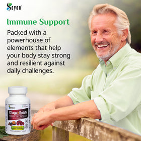 Emballage des capsules de Chaga et Reishi Sayan, 90 comprimés