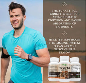 Emballage des capsules de champignon Turkey Tail Parker Naturals