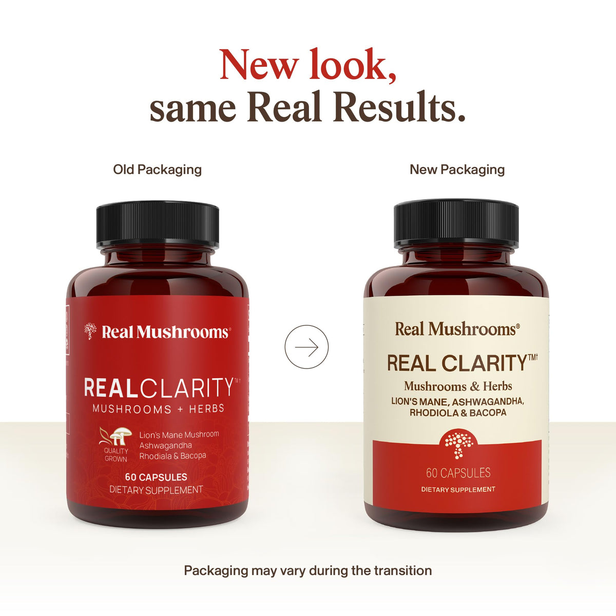 Emballage des capsules de champignons Real Mushrooms