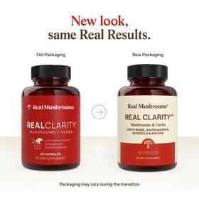 Emballage des capsules de champignons Real Mushrooms