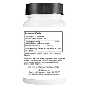 Emballage des capsules de Chanca Piedra, affichage des informations