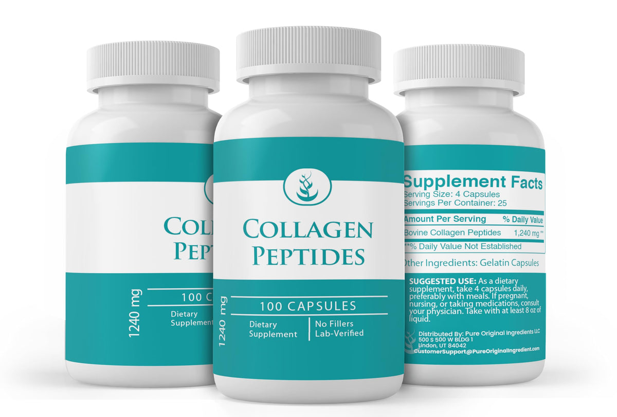 Emballage des capsules de collagène peptidique PURE ORIGINAL INGREDIENTS