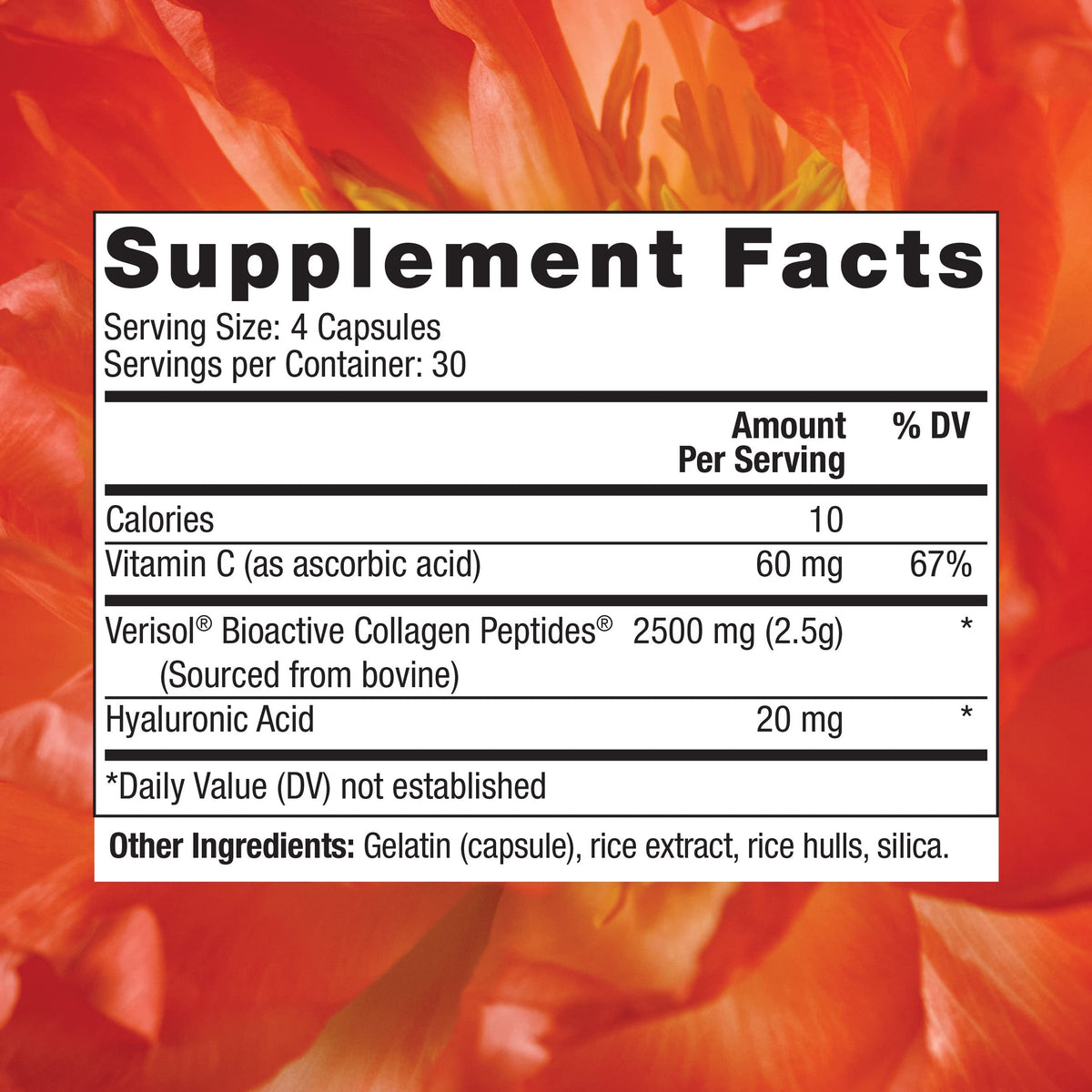 Emballage des capsules de collagène Reserveage Nutrition